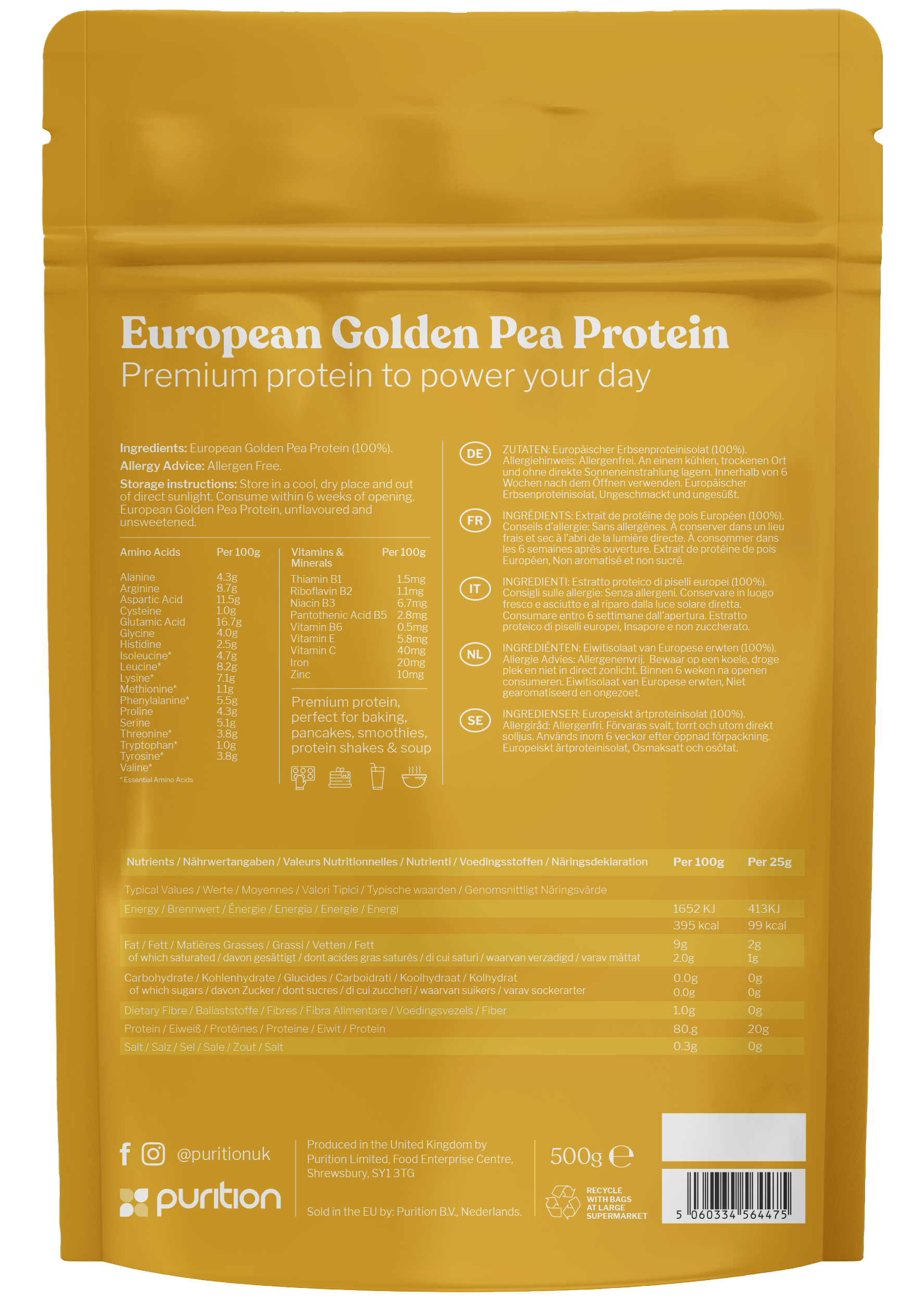 Golden Pea Protein Isolate
