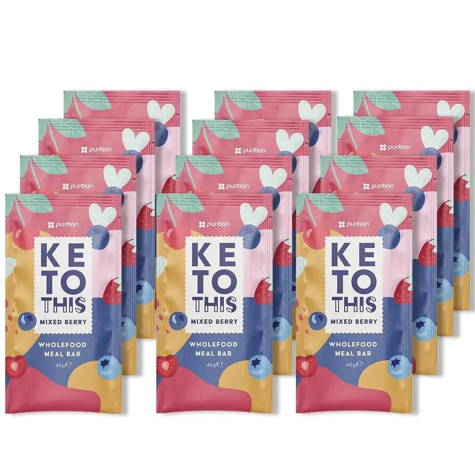 Mixed Berry Keto Bars - Box of 12 - Purition UK