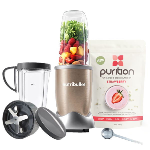 Nutribullet Starter kit + Vegan Strawberry 500g bag
