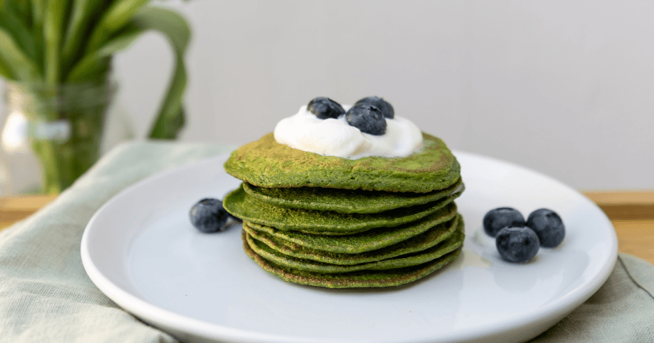 Green spinach pancakes - Purition UK