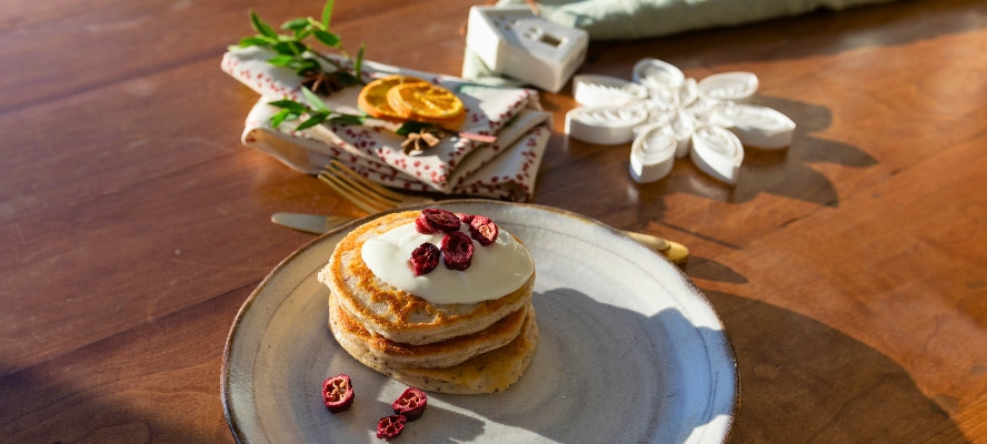 Orange & Cranberry pancakes