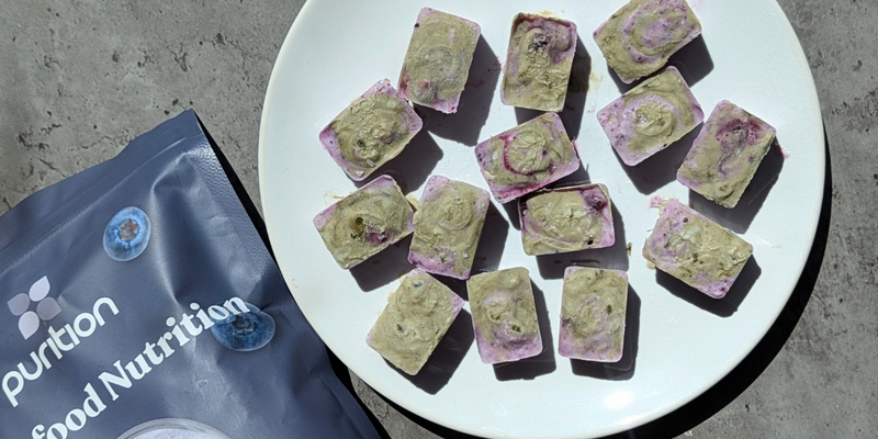 Blueberry & Matcha Yoghurt Bites