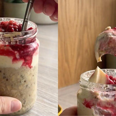 Pistachio & Raspberry Overnight Oats