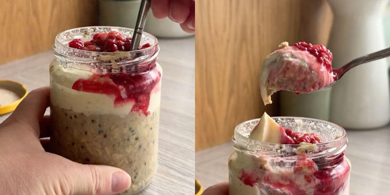 Pistachio & Raspberry Overnight Oats