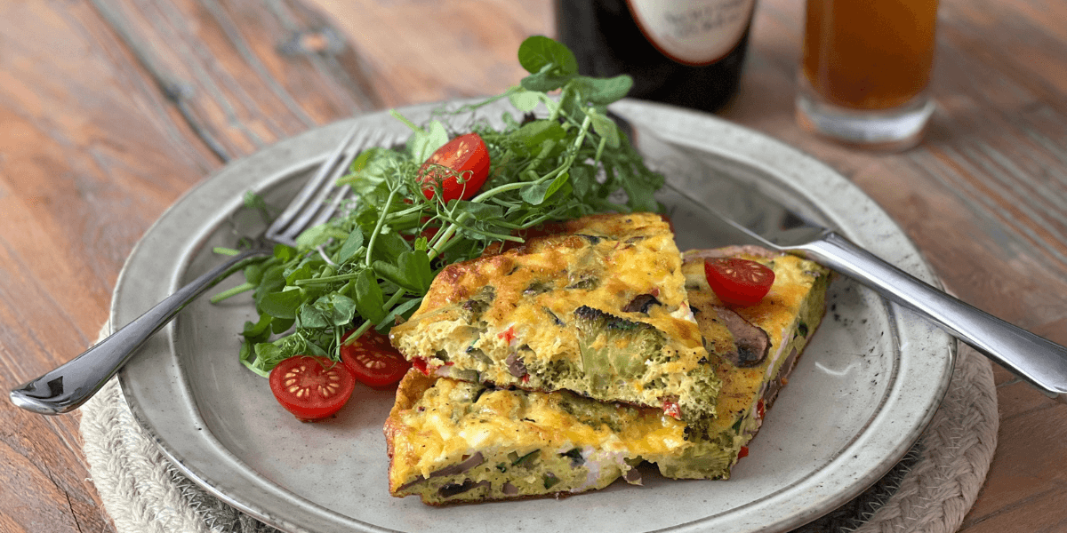 Salmon, Spinach & Pea Frittata