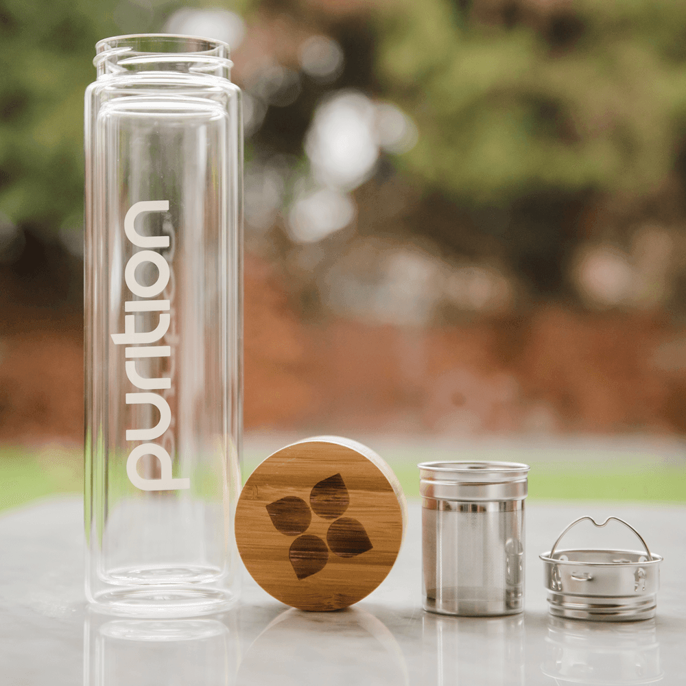 Purition 500ml Glass Water Bottle